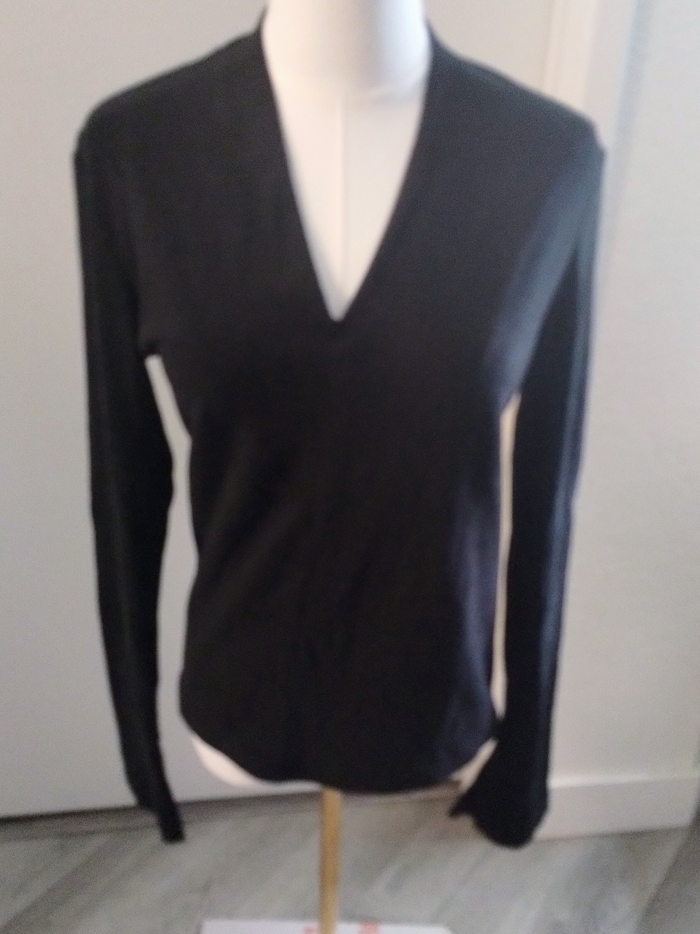 OGL Black Pull Over Top V Neck
